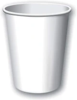 Solid Color Hot/Cold Cups, White, 9 oz - 1 Pkg