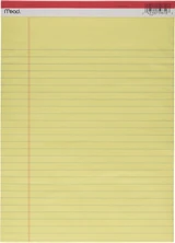 Yellow Legal Pad, Yellow - 8.5x11" - Pack of 12