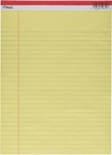Yellow Legal Pad, Yellow - 8.5x11" - Pack of 12