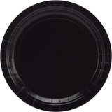 Solid Color Dinner Plates, Black, 9" - 1 Pkg