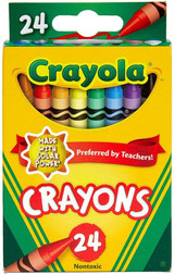Crayola Crayons, Assorted, 24Ct. - 1 Pkg