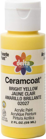 Ceramcoat Acrylic Paint, Bright Yellow, 2 oz - 1 Pkg
