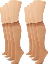 No Nonsense Knee Highs, Tan, Queen - 1 box