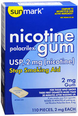 Sunmark Nicotine Polacrilex Gum 2 mg Original Flavor - 110 ct