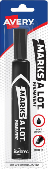 Marks-A-Lot Marker, Black - 1 Pkg