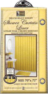 Deluxe Vinyl Shower Curtain Taupe, Taupe, 70"X72" - 1 Pkg