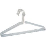 Drip Dry Plastic Coated Wire Hanger 10Pk, White - 1 Pkg