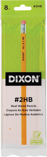 Dixon #2 Pencils, Yellow, 8Pk. - 1 Pkg