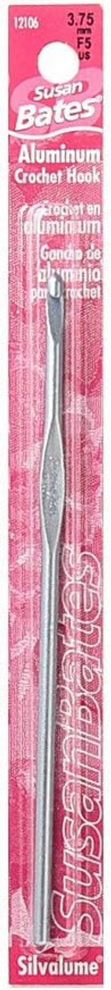 5 1/2" Silvalume Crochet Hook, 3.75Mm, F5 - 1 Pkg