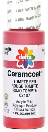 Ceramcoat Acrylic Paint, Tompte Red, 2 oz - 1 Pkg