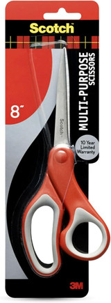 Scotch Multi Purpose Scissors, 8" - 1 Pkg