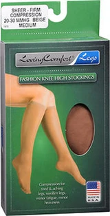 Loving Comfort Knee-High Compression Hose - Beige - Medium 1684802