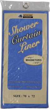 Vinyl Shower Curtain Blue, Blue, 70"X72" - 1 Pkg