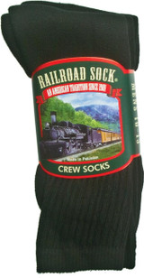 Men's Crew Socks, Black - 1 Pkg