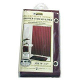 Deluxe Vinyl Shower Curtain Burgundy, Burgundy, 70"X72" - 1 Pkg