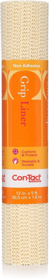 Grip-It Shelf Liner, Almond, 12"X5' - 1 Roll