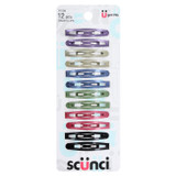 Oval Painted Hair Clippies, Asst, 12 Ct - 1 Pkg