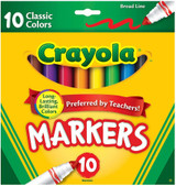 Coloring & Drawing Marker-Classic Colors 10Ct, Broad Line - 1 Pkg