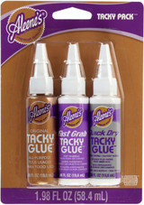 Aleene's Tacky Packs, Glue, 3-Asst, .66 oz - 1 Pkg