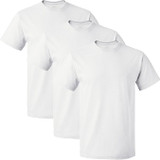 Men's White Crew Neck T-Shirts 3-Pack, White, X-Large - 1 Pkg