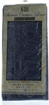 Vinyl Shower Curtain Navy, Navy, 70"X72" - 1 Pkg