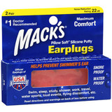 Mack's Pillow Soft Silicone Putty Earplugs 22 dB - 2 Pair