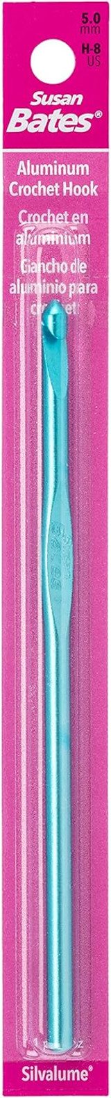 5 1/2" Silvalume Crochet Hook, 5Mm, H8 - 1 Pkg