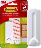Command Adhesive Wire-Backed Picture Hanger, White - 1 Pkg