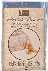 Clear Vinyl Tablecloth Protector 54"X72", Clear - 1 Pkg