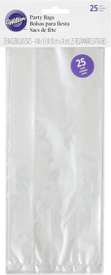 Clear Party Bags With Ties - 1 Pkg