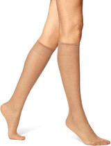 No Nonsense Knee Highs, Tan, One Size - 1 Box