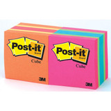Post-It Note Cube, Ultra Collection-Flo, 2X2"