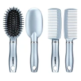 Conair Fusion Mid Size Cushion Hair Brush & Comb, 2 Pc