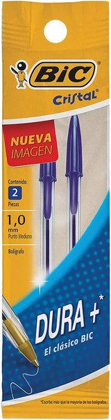 Ball Point Pens 2Pk, Blue, Medium - 1 Pkg