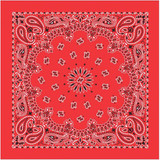 Bandanna-Paisley, Red, 22"X22" - 1 Pkg