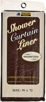 Vinyl Shower Curtain Chocolate, Chocolate, 70"X72" - 1 Pkg