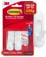 Command Adhesive Utility Hooks, White, Small - 1 Pkg