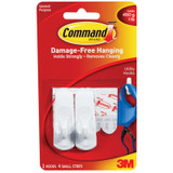 Command Adhesive Utility Hooks, White, Small - 1 Pkg