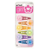 Flower Hair Clippies, Asst, 6 Ct - 1 Pkg