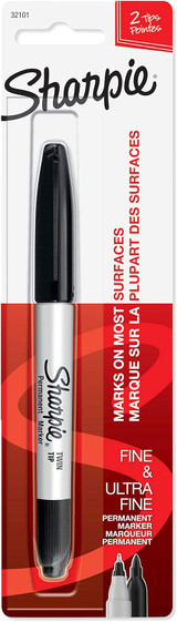 Sharpie Twin Tip Marker, Black, 1Ct. - 1 Pkg