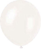 Metallic/Pearlized Balloons, Pearlized White, 12" - 8 ct