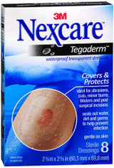 Nexcare Tegaderm Waterproof Transparent Dressing 2-3/8 Inches X 2-3/4 - 8ct