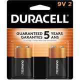 Duracell Coppertop Alkaline Batteries 9 Volt - 2pk