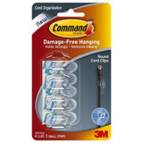 Command Clear Round Cord Clips, Clear - 1 Pkg