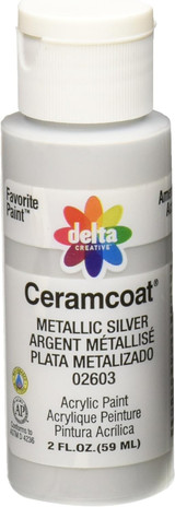 Ceramcoat Paint 2oz, Metallic Silver, 2 oz - 1 Pkg