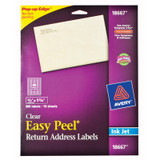 Avery Clear Mailing Labels, 1X2 5/8" - 1 Pkg