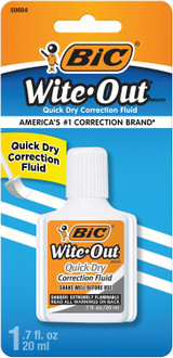 Wite-Out Correction Fluid, White, .7oz - 1 Pkg