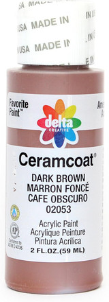 Ceramcoat Acrylic Paint, Dark Brown, 2 oz - 1 Pkg