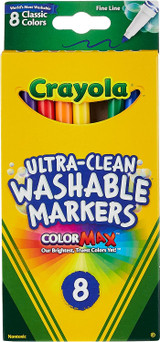 Crayola Washable Markers, Classic, Thin Line - 1 Pkg Crayola Washable Markers, Classic, Thin Line - 1 Pkg