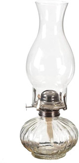 Ellipse Clear Glass Oil Lamp